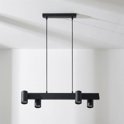 Brilagi - LED RGBW dimbare hanglamp aan kabel SELE 4xGU10/6,5W/230V 2700-6500K zwart
