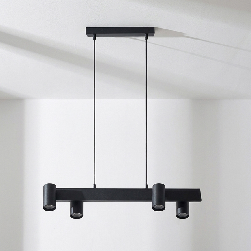Brilagi - LED RGBW dimbare hanglamp aan kabel SELE 4xGU10/6,5W/230V 2700-6500K zwart