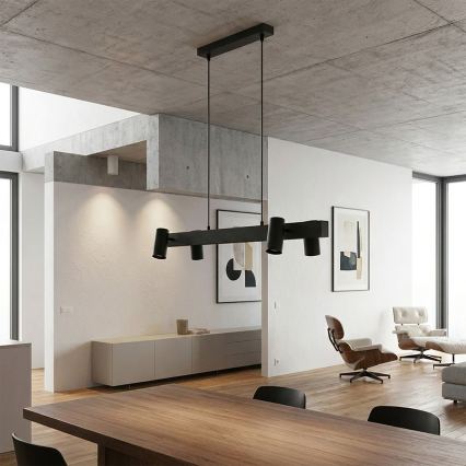 Brilagi - LED RGBW dimbare hanglamp aan kabel SELE 4xGU10/6,5W/230V 2700-6500K zwart