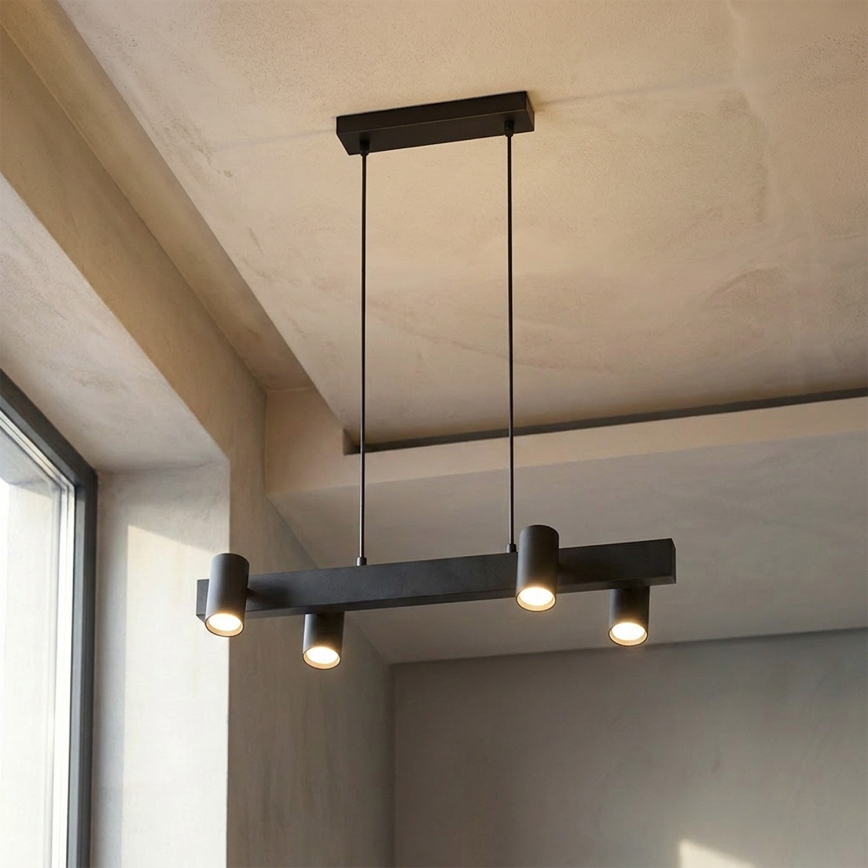 Brilagi - LED RGBW dimbare hanglamp aan kabel SELE 4xGU10/6,5W/230V 2700-6500K zwart