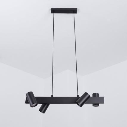 Brilagi - LED RGBW dimbare hanglamp aan kabel SELE 4xGU10/6,5W/230V 2700-6500K zwart