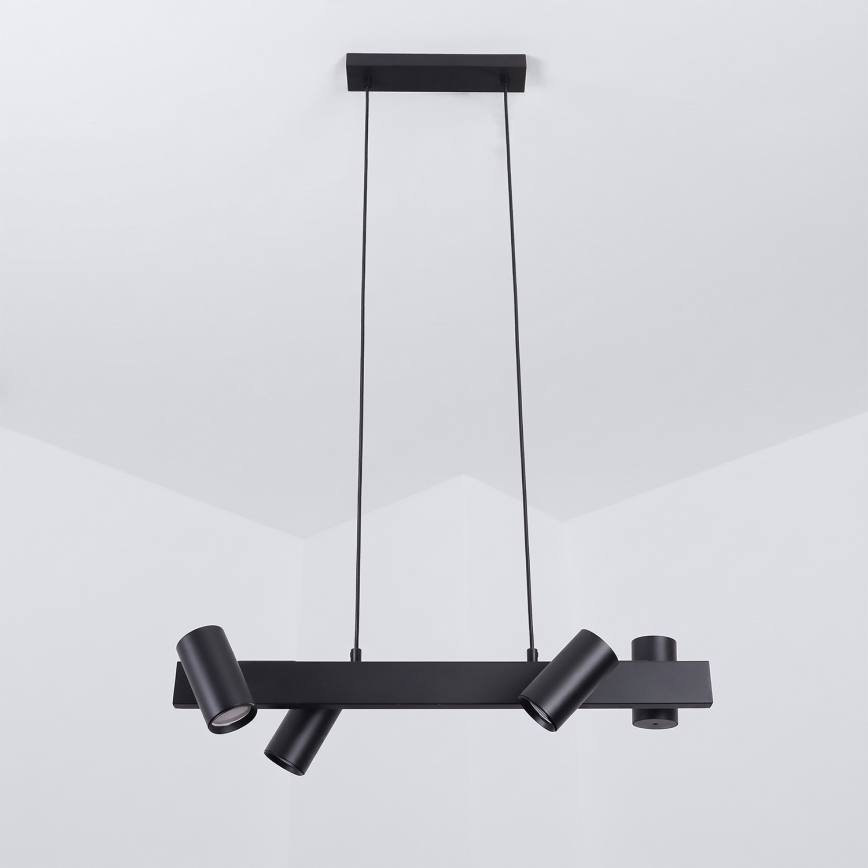Brilagi - LED RGBW dimbare hanglamp aan kabel SELE 4xGU10/6,5W/230V 2700-6500K zwart