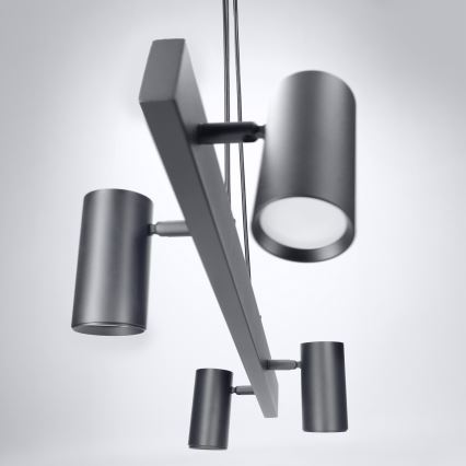 Brilagi - LED RGBW dimbare hanglamp aan kabel SELE 4xGU10/6,5W/230V 2700-6500K zwart
