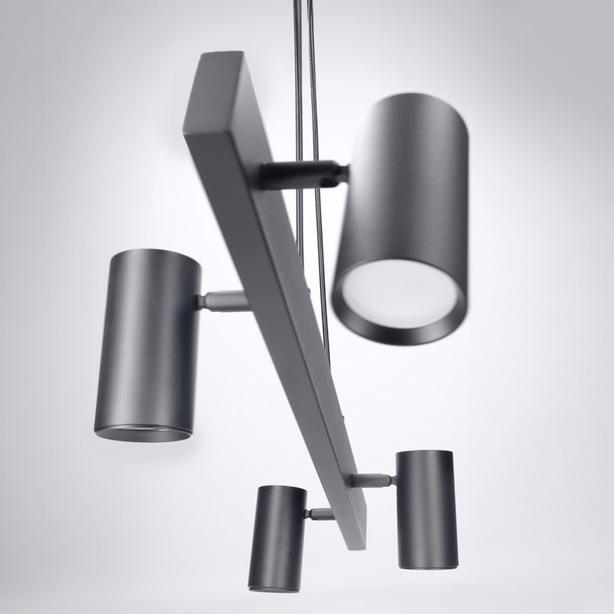 Brilagi - LED RGBW dimbare hanglamp aan kabel SELE 4xGU10/6,5W/230V 2700-6500K zwart