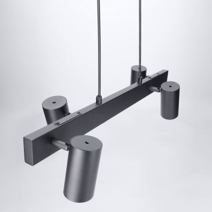 Brilagi - LED RGBW dimbare hanglamp aan kabel SELE 4xGU10/6,5W/230V 2700-6500K zwart