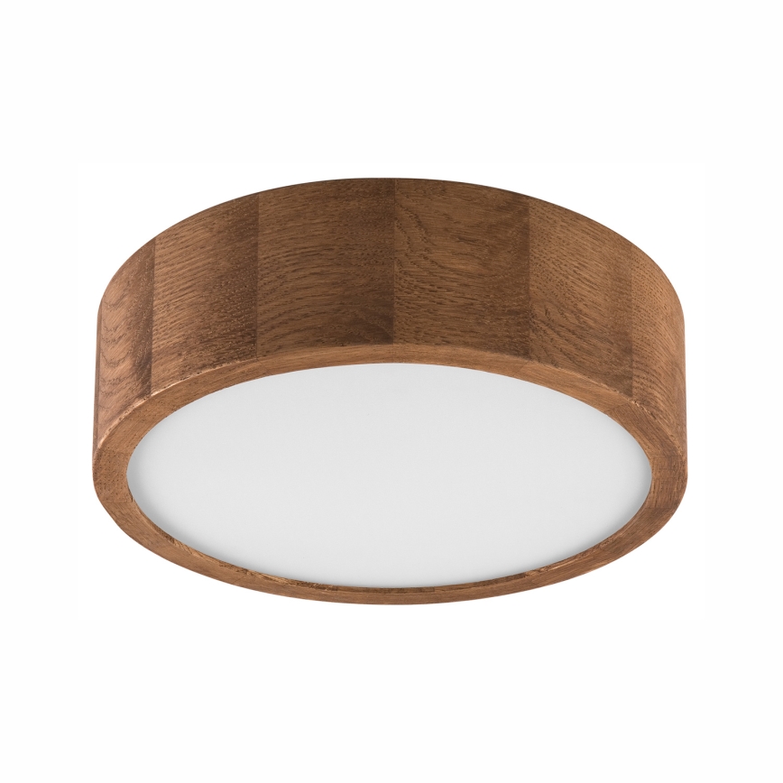 Brilagi - LED RGBW dimbaar plafondlamp CARVALHO 1xE27/9W/230V 2700–6500K Wi‑Fi eiken Ø 27,5 cm