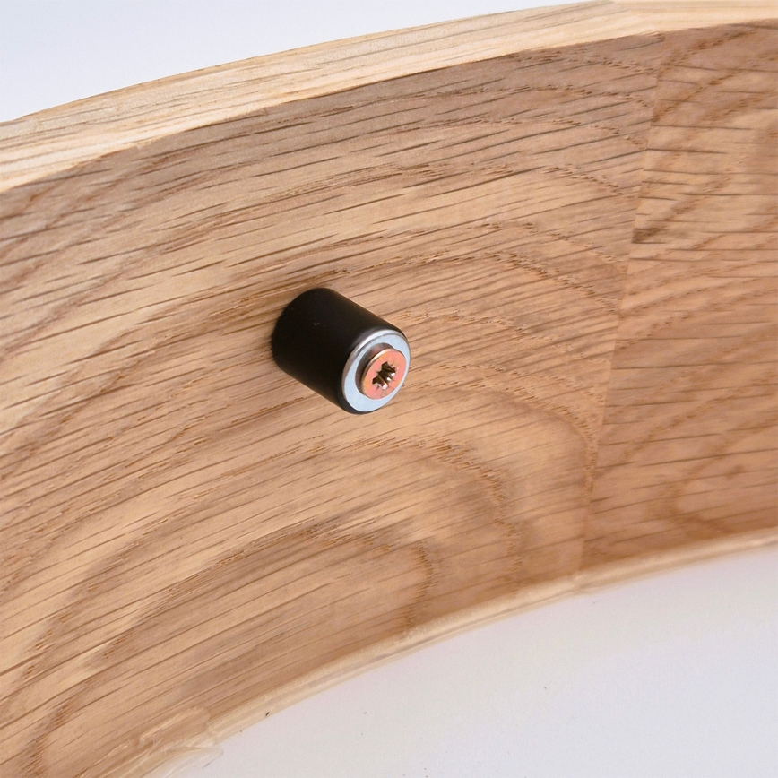 Brilagi - LED RGBW dimbare plafondlamp CARVALHO 2xE27/15W/230V 2700-6500K Wi-Fi eik Ø 37,5 cm