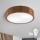 Brilagi - LED RGBW dimbare plafondlamp CARVALHO 2xE27/9W/230V 2700–6500K Wi‑Fi eiken Ø 37,5 cm