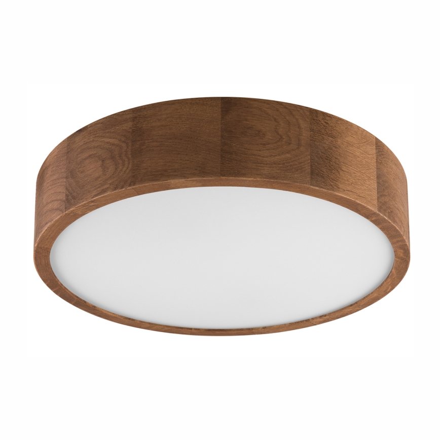 Brilagi - LED RGBW dimbare plafondlamp CARVALHO 2xE27/9W/230V 2700–6500K Wi‑Fi eiken Ø 37,5 cm
