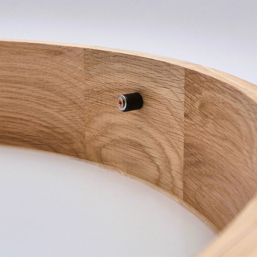 Brilagi - LED RGBW dimbare plafondlamp CARVALHO SLIM 1xE27/15W/230V 2700-6500K Wi-Fi eiken Ø 27 cm