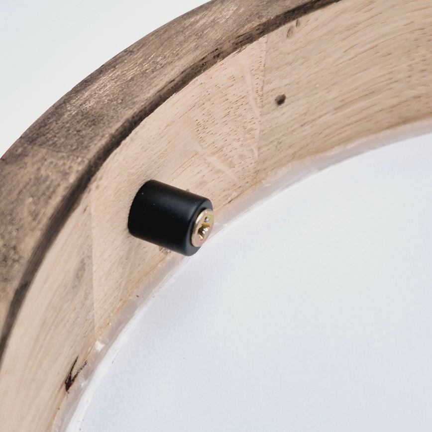 Brilagi - LED RGBW dimbare plafondlamp CARVALHO SLIM 1xE27/15W/230V 2700-6500K Wi-Fi eiken Ø 27 cm