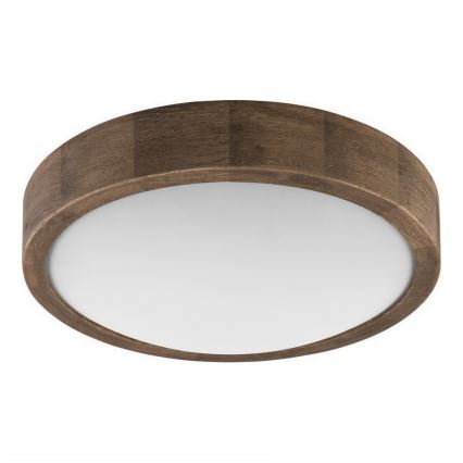Brilagi - LED RGBW dimbare plafondlamp CARVALHO SLIM 1xE27/9W/230V 2700-6500K Wi-Fi eiken Ø 27 cm