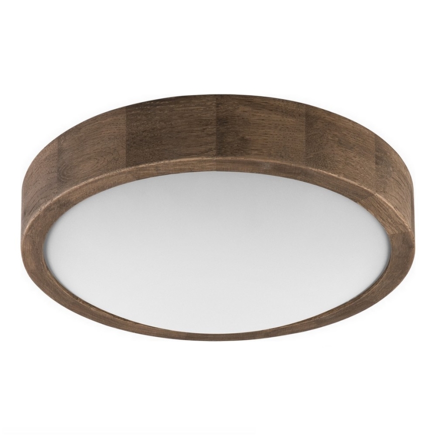 Brilagi - LED RGBW dimbare plafondlamp CARVALHO SLIM 1xE27/9W/230V 2700-6500K Wi-Fi eiken Ø 27 cm