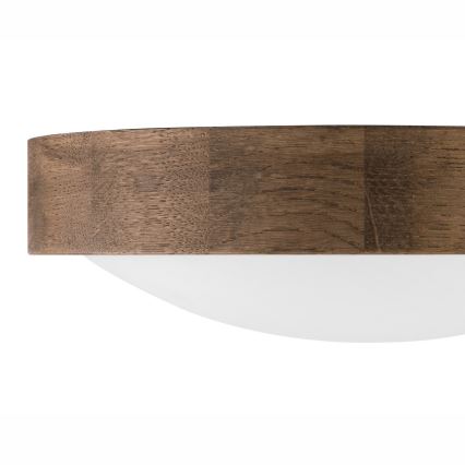 Brilagi - LED RGBW dimbare plafondlamp CARVALHO SLIM 1xE27/9W/230V 2700-6500K Wi-Fi eiken Ø 27 cm