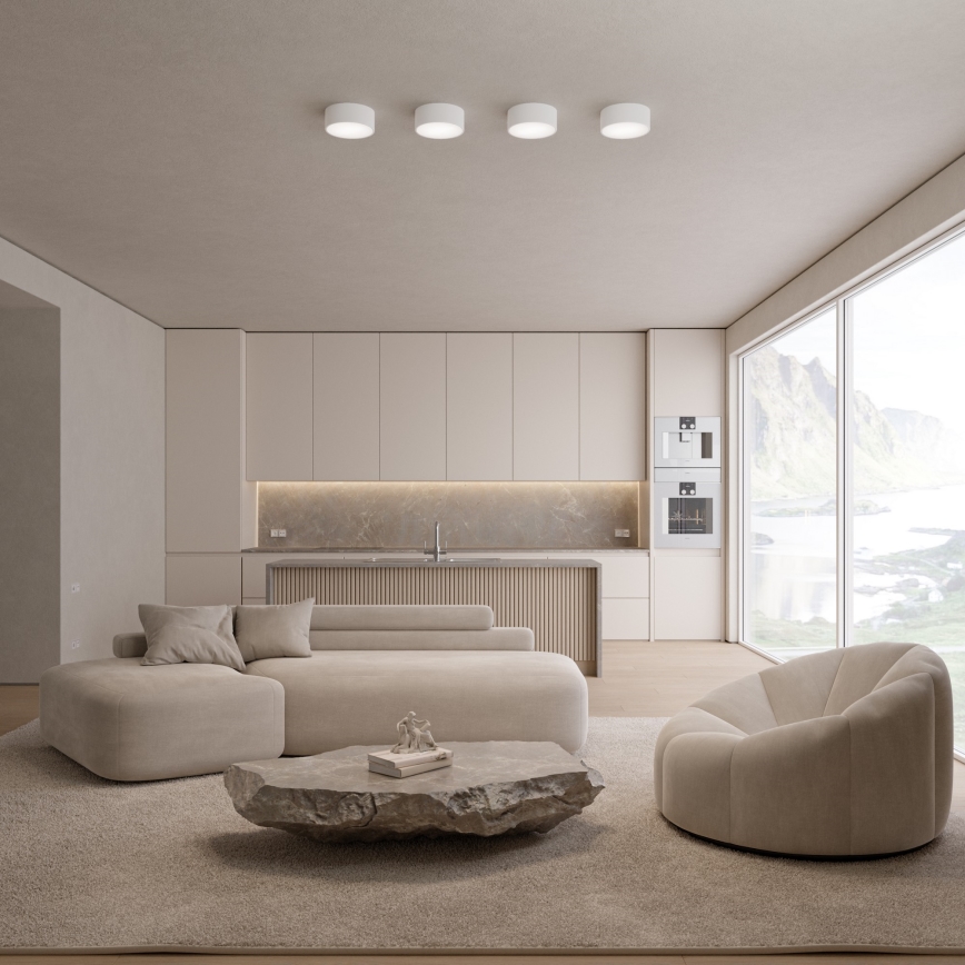 Brilagi - LED RGBW dimbare plafondlamp CLARE 1xE27/9W/230V 2700-6500K Ø 20 cm Wi-Fi wit