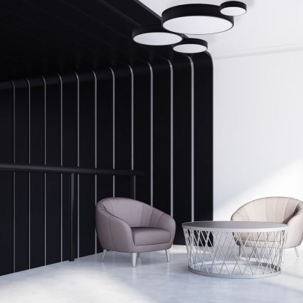 Brilagi - LED RGBW dimbare plafondlamp CLARE 1xE27/9W/230V 2700-6500K Ø 20 cm Wi-Fi zwart