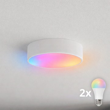 BRILAGI - LED RGBW dimbare plafondlamp CLARE 2xE27/12W/230V 2700-6500K Ø 30 cm wit