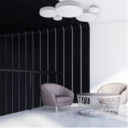 Brilagi - LED RGBW dimbare plafondlamp CLARE 2xE27/9W/230V 2700-6500K Ø 30 cm Wi-Fi wit