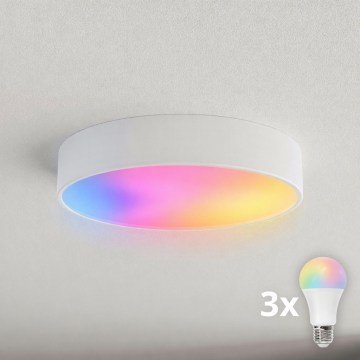 BRILAGI - LED RGBW dimbare plafondlamp CLARE 3xE27/12W/230V 2700–6500K Ø 40 cm Wi‑Fi wit