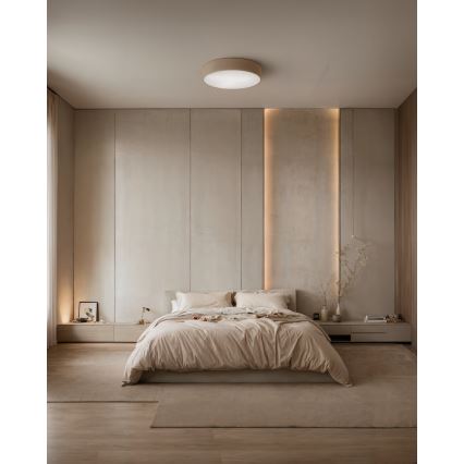 Brilagi - LED RGBW dimbare plafondlamp CLARE 3xE27/9W/230V 2700-6500K Ø 40 cm Wi-Fi beige