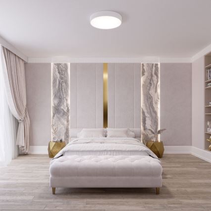 Brilagi - LED RGBW dimbare plafondlamp CLARE 4xE27/9W/230V 2700–6500K Ø 50 cm Wi‑Fi wit