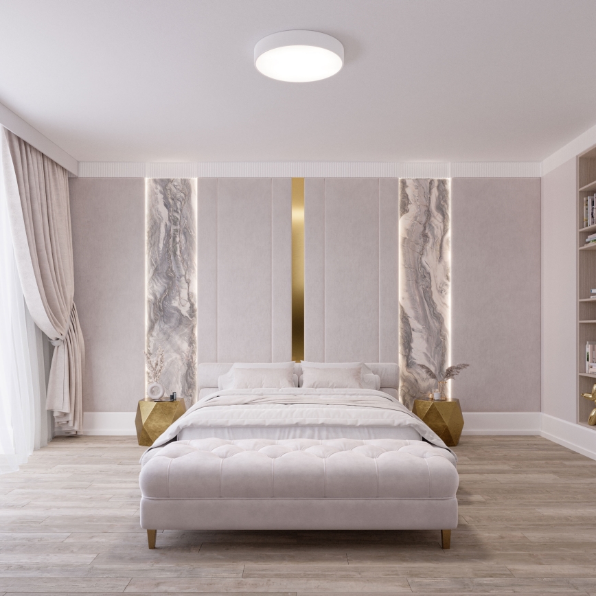 Brilagi - LED RGBW dimbare plafondlamp CLARE 4xE27/9W/230V 2700–6500K Ø 50 cm Wi‑Fi wit