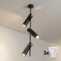 Brilagi - LED RGBW dimbare plafondlamp met stang BRANCH 3xGU10/6,5W/230V 2700-6500K zwart