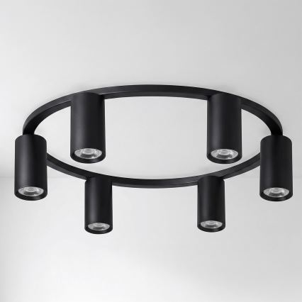 Brilagi - LED RGBW dimbare plafondlamp SELE 6xGU10/6,5W/230V 2700-6500K zwart + afstandsbediening