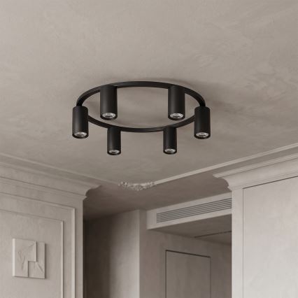 Brilagi - LED RGBW dimbare plafondlamp SELE 6xGU10/6,5W/230V 2700-6500K zwart + afstandsbediening