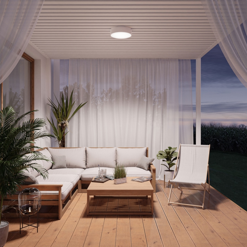 Brilagi - LED RGBW dimbare badkamerplafondlamp CLARE 2xE27/9W/230V 2700-6500K Ø 30 cm IP54 Wi-Fi wit