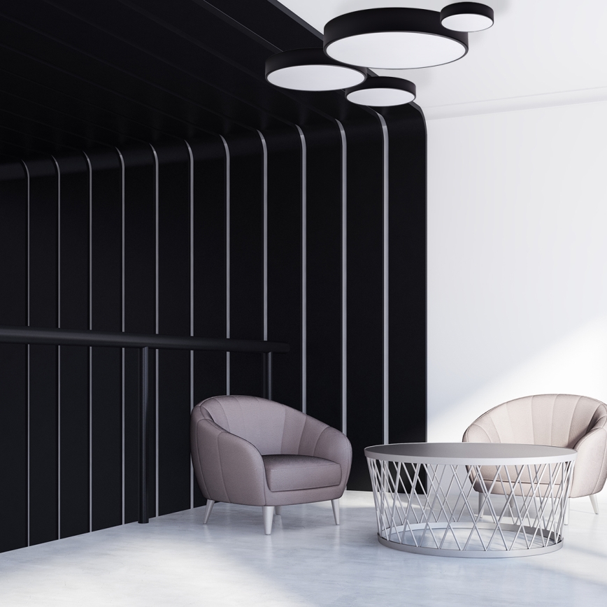 Brilagi - LED RGBW dimbare badkamerplafondlamp CLARE 2xE27/9W/230V 2700-6500K Ø 30 cm IP54 Wi-Fi zwart