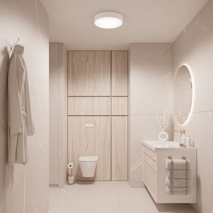 Brilagi - LED RGBW dimbare plafondlamp voor badkamer CLARE 3xE27/9W/230V 2700-6500K Ø 40 cm IP54 Wi-Fi wit