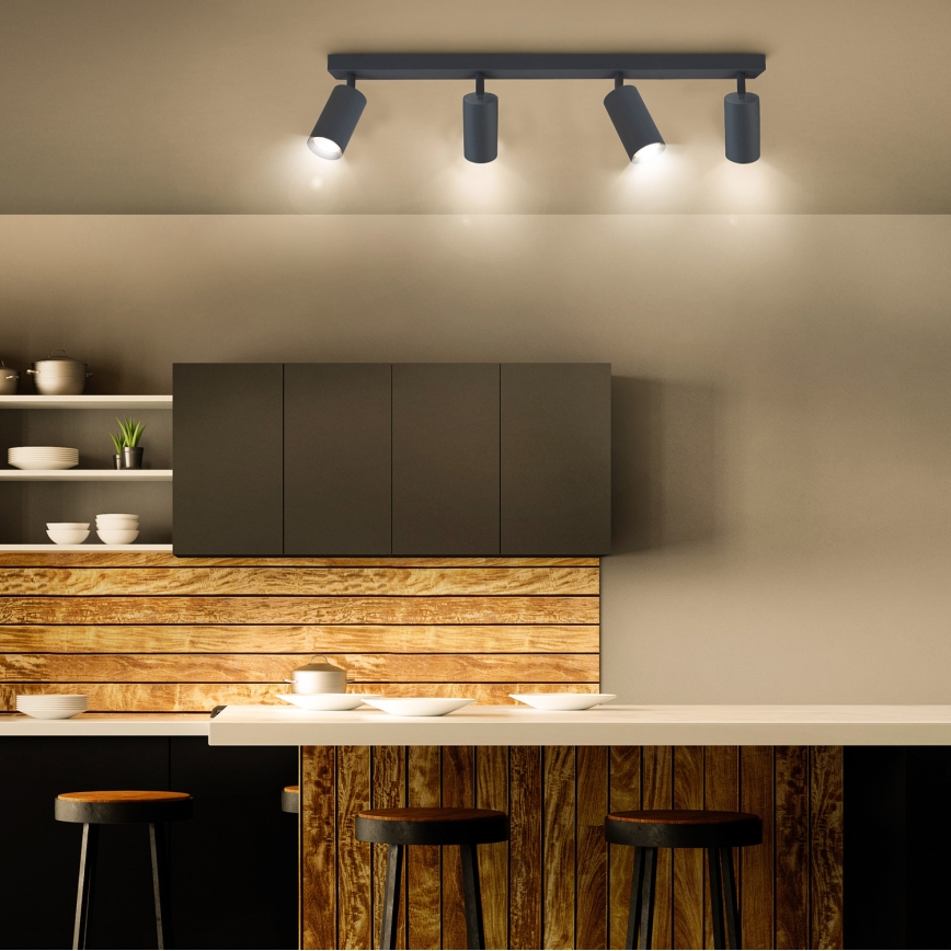 Brilagi - LED RGBW dimbare inbouwspot SELE 4xGU10/4,8W/230V 3000K antraciet + afstandsbediening
