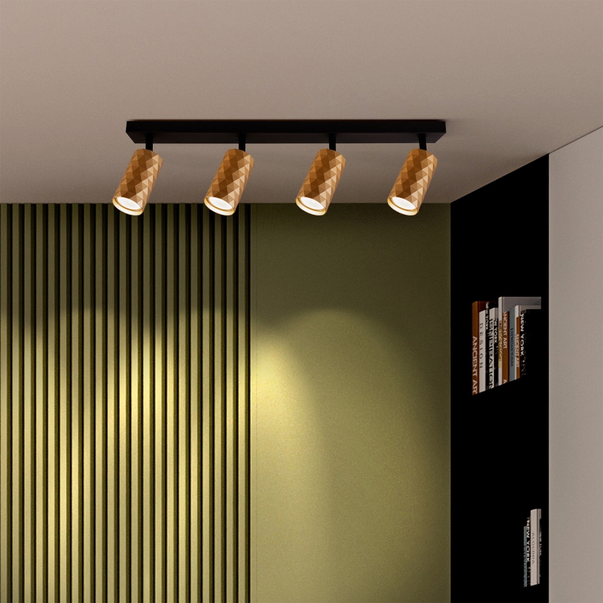 Brilagi - LED RGBW dimbare spotlamp SELE DIAMANT 4xGU10/4,8W/230V 3000K goudkleurig + afstandsbediening