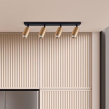 Brilagi - LED RGBW dimbare spotlamp SELE DIAMANT 4xGU10/6W/230V 3000K goudkleurig + afstandsbediening