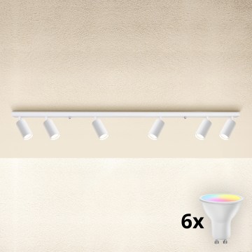 Brilagi - LED RGBW dimbare plafondspot SELE MODERN 6xGU10/6,5W/230V 2700-6500K Wi-Fi wit