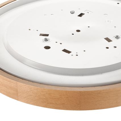 Brilagi - LED RGBW dimbare plafondlamp CARVALHO SLIM 3xE27/15W/230V 2700-6500K Wi-Fi eiken Ø 47 cm