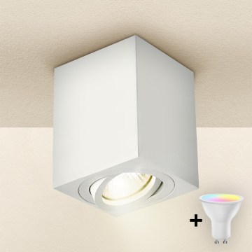 Brilagi - LED RGBW Dimbare spot MIA 1xGU10/30W/230V 2700-6500K Wi-Fi 100x80 mm wit