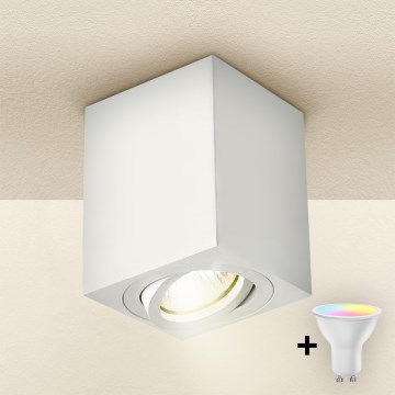 Brilagi - LED RGBW Dimbare spot MIA 1xGU10/30W/230V 3000K Wi-Fi 100x80 mm wit