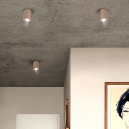 Brilagi - Dimbare LED RGBW-spot MIA 1xGU10/4,8W/230V 3000K 100x80 mm beige