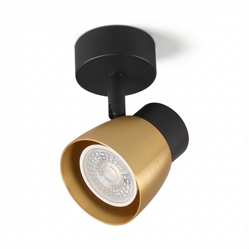 Brilagi - LED RGBW dimbare spot NUGGET 1xGU10/4,8W/230V zwart/goud