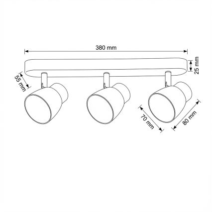 Brilagi - LED RGBW dimbare spot NUGGET 3xGU10/4,8W/230V zwart/goud