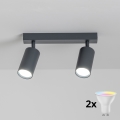 Brilagi - LED RGBW dimbare spot SELE 2xGU10/4,8W/230V 3000K antraciet + afstandsbediening