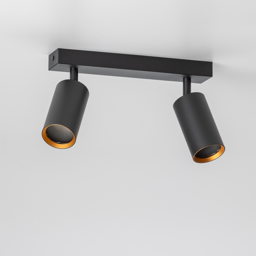 Brilagi - SELE LED RGBW dimbare spot 2xGU10/4,8W/230V 3000K zwart/goud + afstandsbediening