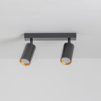 Brilagi - SELE LED RGBW dimbare spot 2xGU10/4,8W/230V 3000K zwart/goud + afstandsbediening