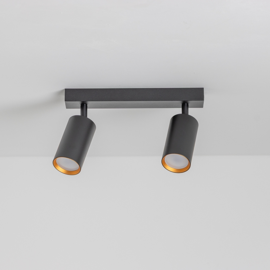 Brilagi - SELE LED RGBW dimbare spot 2xGU10/4,8W/230V 3000K zwart/goud + afstandsbediening