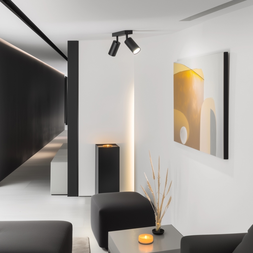 Brilagi - LED RGBW dimbare spot SELE 2xGU10/4,8W/230V 3000K zwart + afstandsbediening