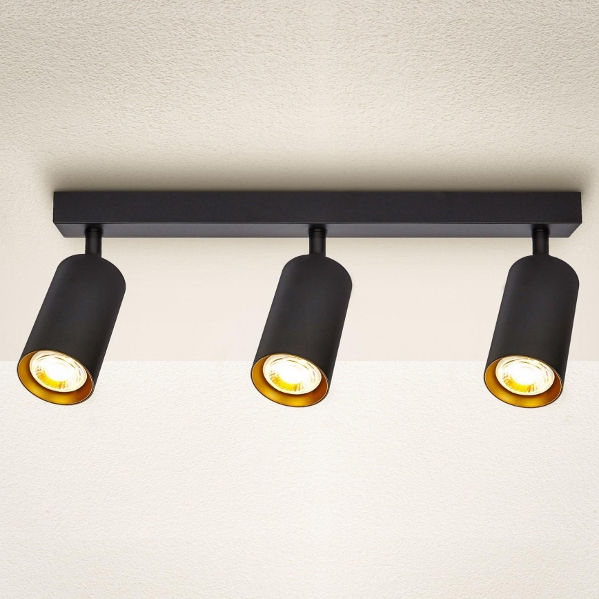 Brilagi - LED RGBW dimbare spot SELE 3xGU10/6,5W/230V 2700-6500K zwart/goud
