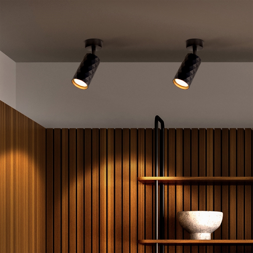 Brilagi - LED RGBW dimbare spot SELE DIAMANT 1xGU10/4,8W/230V 3000K zwart + afstandsbediening