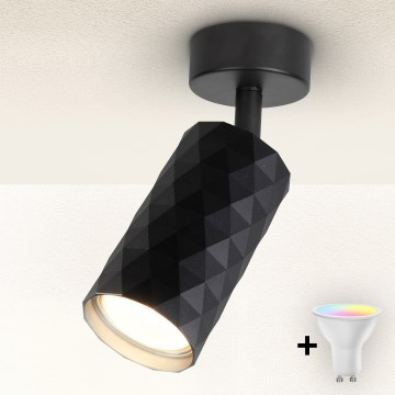 Brilagi - LED RGBW dimbare spot SELE DIAMANT 1xGU10/6W/230V 3000K zwart + afstandsbediening